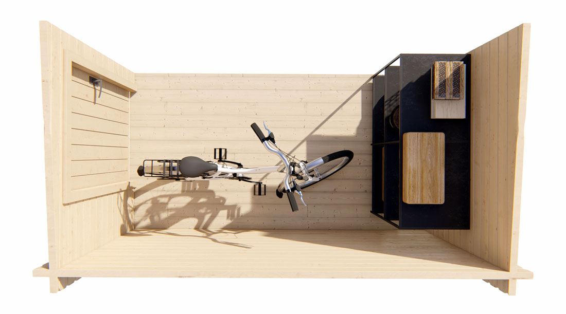 Grande annexe pour abris de jardin vue intérieure